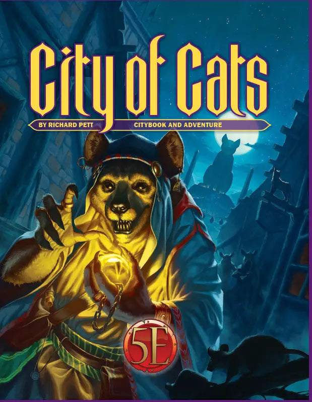 Fantasy role-playing game book 5th Edition City of Cats for immersive gaming adventures