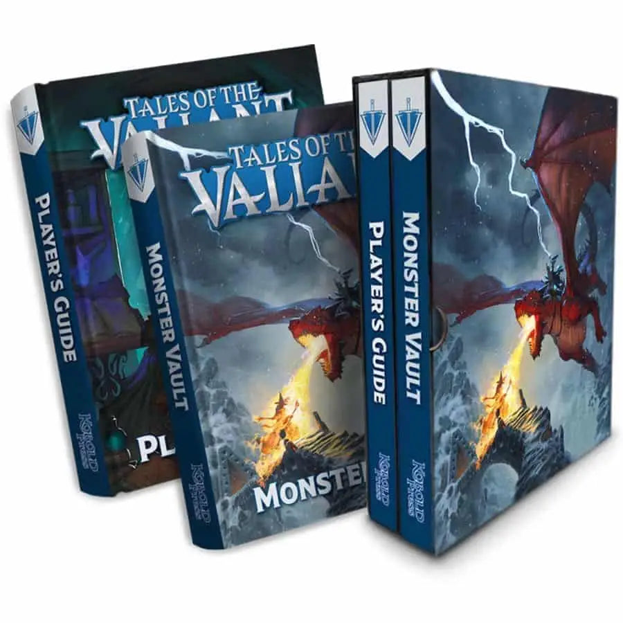 Tales of the Valiant role-playing game books including valiant player’s guide and monster vault for 5th Edition Roleplaying