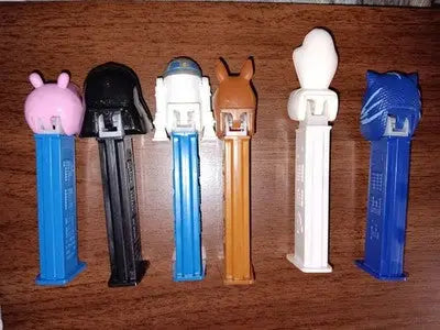 6 PEZ DISPENSERS R2-D2 DARTH VADER Scooby Doo Olaf PJ Masks Peppa Pig Pre-Owned - Collectibles