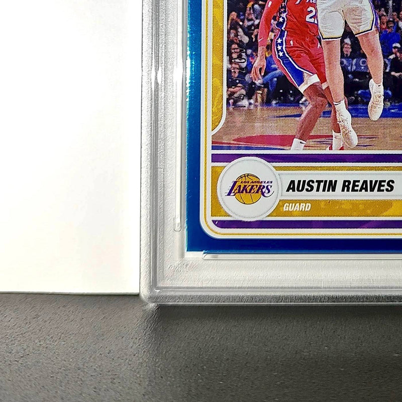 Austin Reaves 2023-24 Panini Sticker Cards #34 141/200 Blue Foil PSA 8 NM-MT