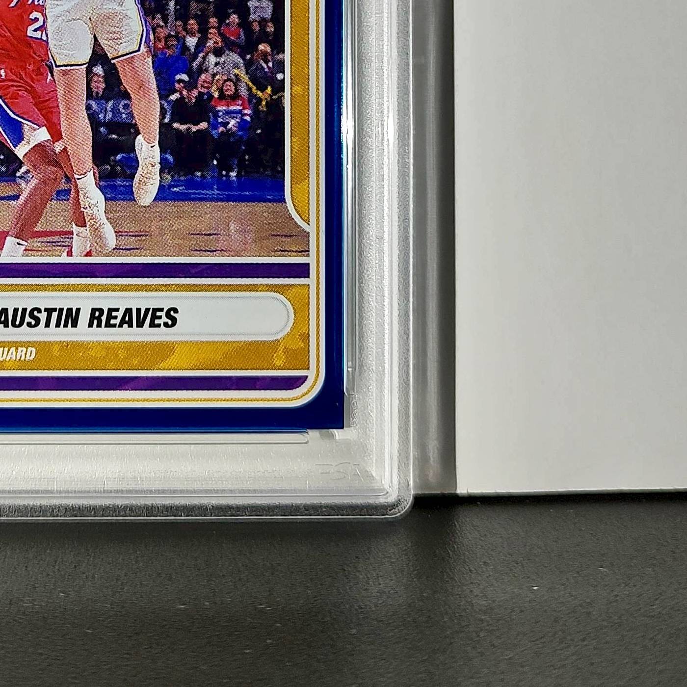 Austin Reaves 2023-24 Panini Sticker Cards #34 141/200 Blue Foil PSA 8 NM-MT
