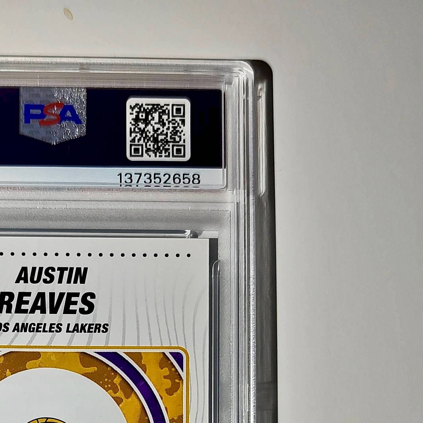 Austin Reaves 2023-24 Panini Sticker Cards #34 141/200 Blue Foil PSA 8 NM-MT