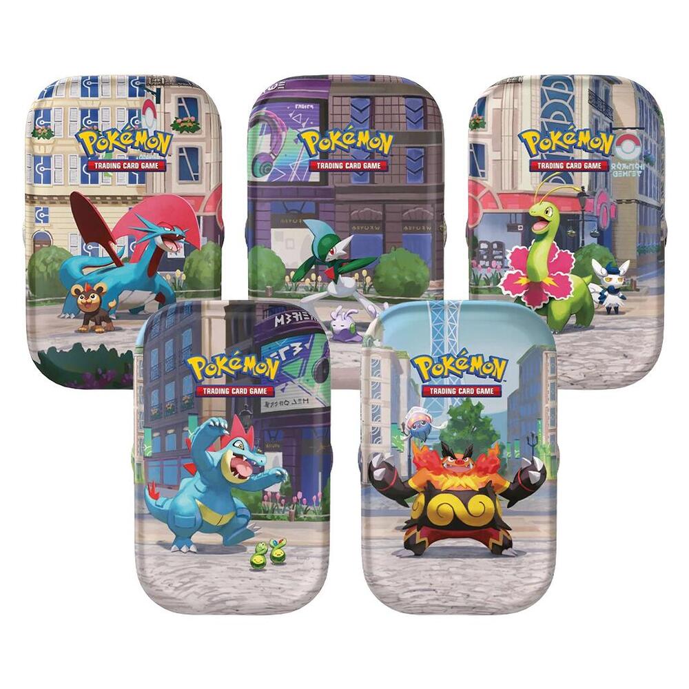 Pokemon Lumiose City Mini Tin
Lumiose City Pokemon Mini Tin artwork
Pokemon booster packs inside Mini Tin