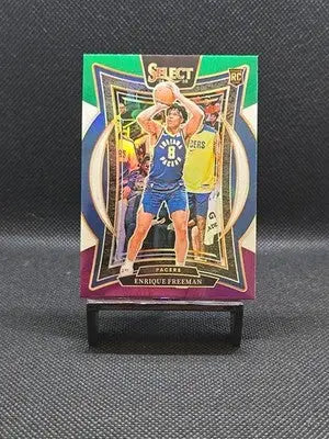 2024-25 Panini Select - Concourse Enrique Freeman #80 Green White Purple Prizm - Basketball Card Single