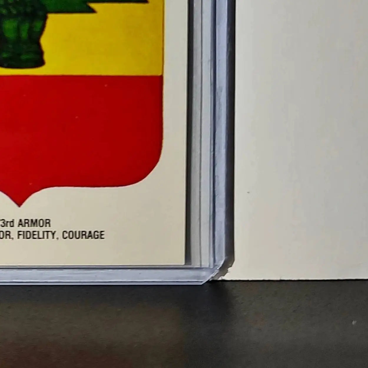 73 Armor Motto: Honor Fidelity Courage 1991 Topps Desert Storm #6 Sticker