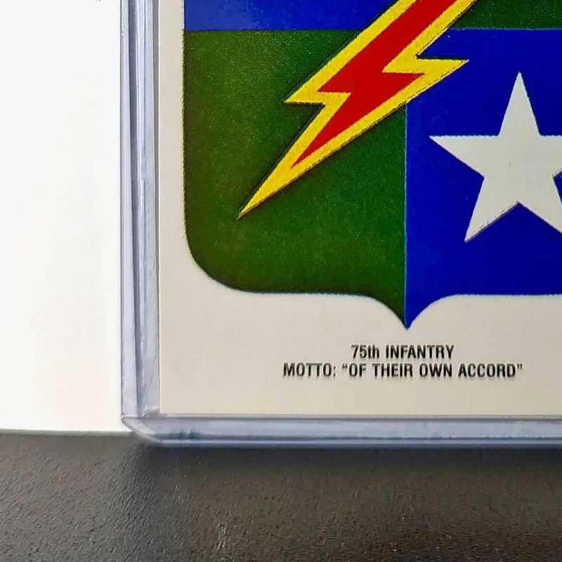 75th Infantry Motto: Of Their Own Accord 1991 Topps Desert Storm #3 Sticker - Non-Sports Card Single