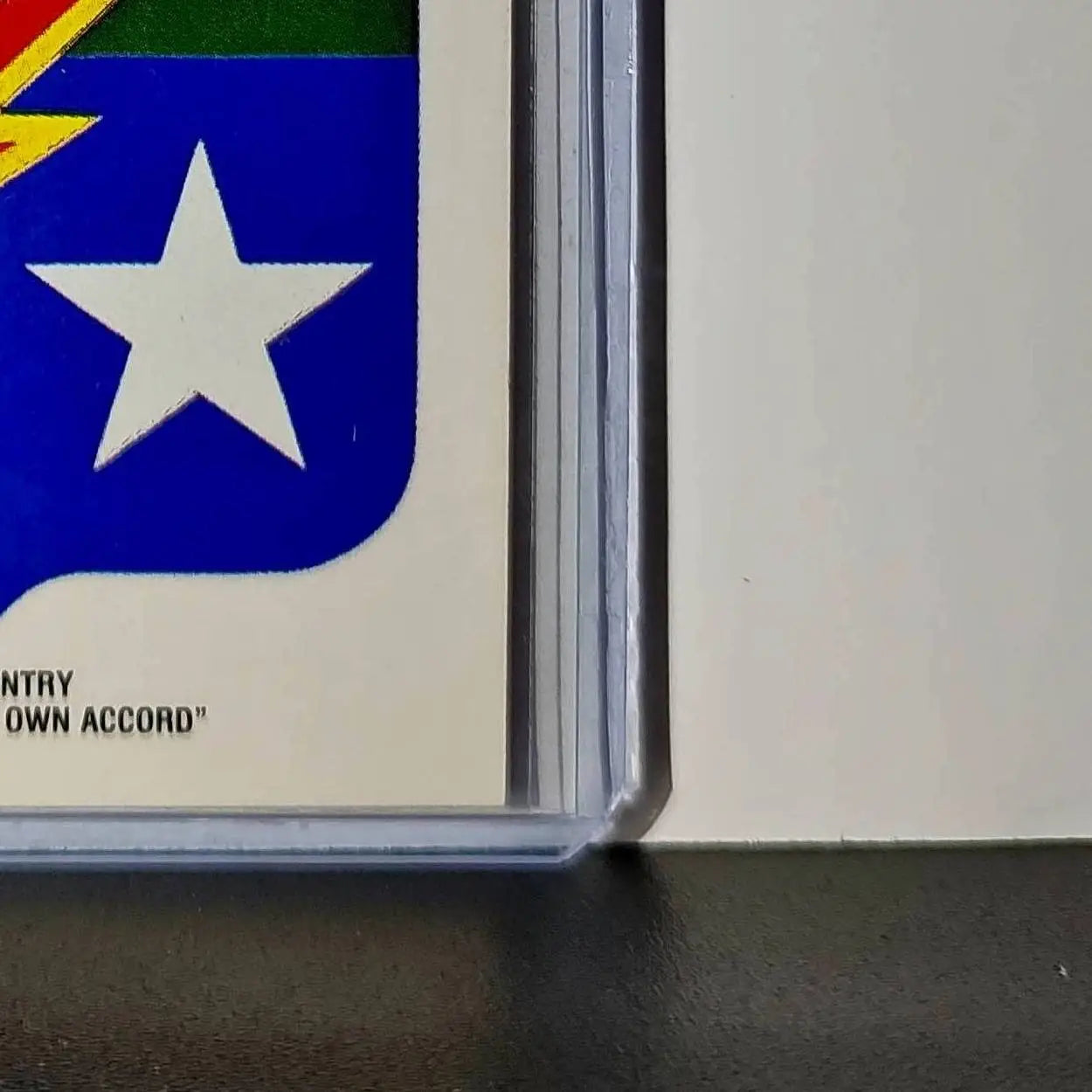 75th Infantry Motto: Of Their Own Accord 1991 Topps Desert Storm #3 Sticker - Non-Sports Card Single