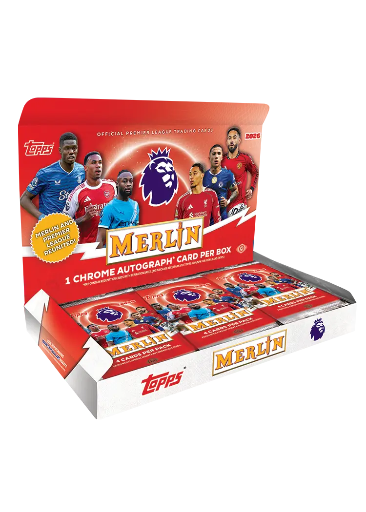 2026 Topps Merlin English Premier League Soccer Hobby Box
Topps Merlin Premier League Soccer Hobby Box product image
Merlin Premier League Chrome soccer trading cards