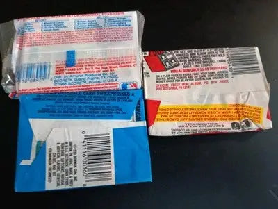 ’88 Score ’90 Bowman ’91 Fleer - LOT of 3 sealed baseball wax packs. 45+ cards - Sealed: Baseball Card Box