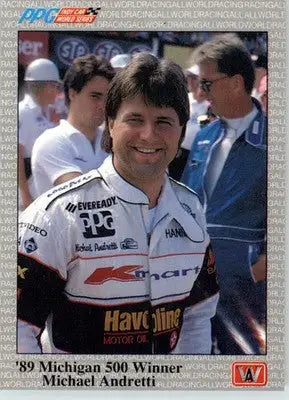 ’89 Michigan 500 Winner Michael Andretti - 1991 All World - #66 - Racing - Racing Card Single