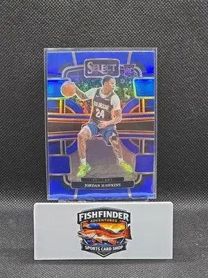 2023-24 Panini Select - Concourse Jordan Hawkins #72 Blue Prizm (RC) - Basketball Card Single