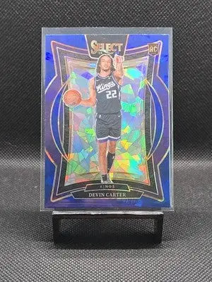 DEVIN CARTER RC 2024-25 Panini Select Concourse Blue Cracked Ice Prizms #92 - Basketball Card Single