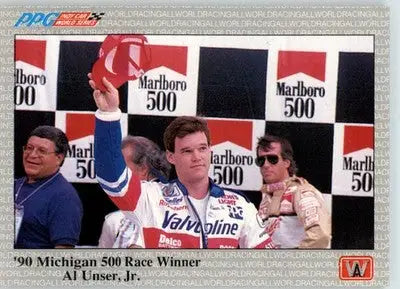 ’90 Michigan 500 Race Winner Al Unser Jr. - 1991 All World - #45 - Racing - Racing Card Single