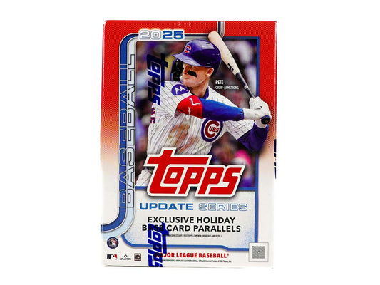 2025 Topps Update Series Baseball Blaster Box Front

2025 Topps Update Series Baseball Blaster Box Back

2025 Topps Update Series Base Cards

2025 Topps Update Series Rookie Cards

2025 Topps Update Series Insert Cards

2025 Topps Update Series Holiday Parallels

2025 Topps Update Series Stars of the MLB Insert

2025 Topps Update Series Autograph Card

2025 Topps Update Series Relic Card

2025 Topps Update Series 1990 Anniversary Insert