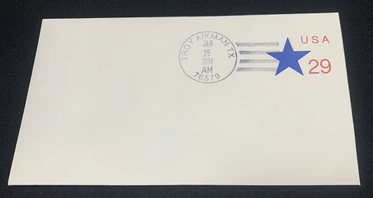 ’94 Troy Aikman Cancelled USPS Envelope Cover Troy Texas Postmark Dallas Cowboys - Other