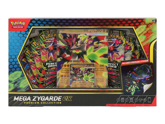 Pokemon Mega Zygarde ex Premium Collection Box
Mega Zygarde ex foil promo card
Mega Zygarde ex oversized lenticular card