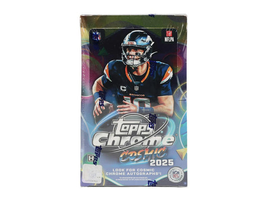 2025 Topps Cosmic Chrome Football Hobby Box
2025 Topps Cosmic Chrome Planetary Pursuit insert
2025 Topps Cosmic Chrome Supernova case hit
2025 Topps Cosmic Chrome Football autograph card