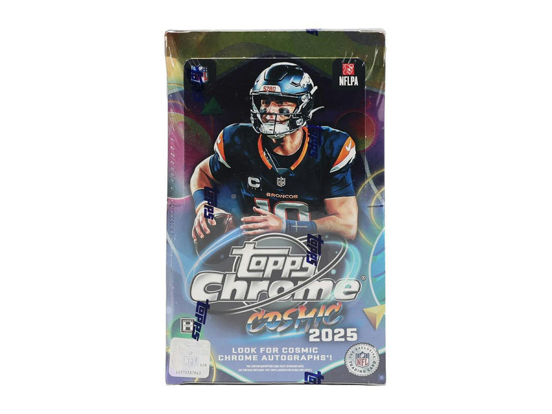 2025 Topps Cosmic Chrome Football Hobby Box
2025 Topps Cosmic Chrome Planetary Pursuit insert
2025 Topps Cosmic Chrome Supernova case hit
2025 Topps Cosmic Chrome Football autograph card