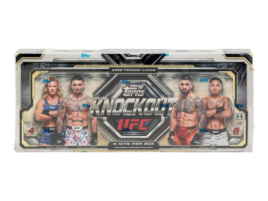 2026 Topps Knockout UFC Hobby Box
2026 Topps Knockout UFC autograph card
UFC fight mat relic card from Topps Knockout
Topps Knockout UFC Museum Collection insert