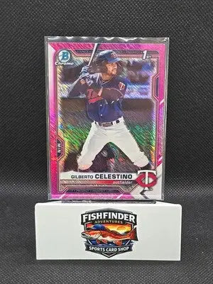 2021 Bowman Chrome-Prospects Gilberto Celestino #BCP-232 Fuchsia Shimmer /199 - Baseball Card Single