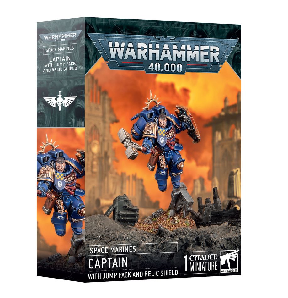Warhammer 40k: Space Marines - Captain with Jump Pack & Relic Shield