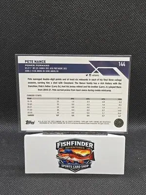 2023-24 Topps Chrome - Pete Nance #144 Blue Basketball Refractor (RC) - Basketball Card Single
