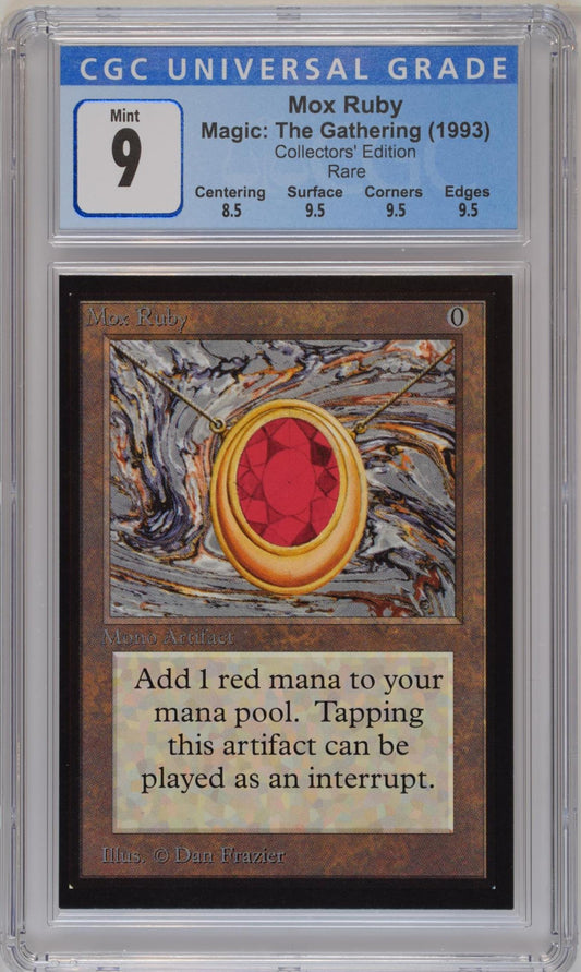 Magic: The Gathering MTG Mox Ruby [Collectors' Edition] Graded CGC 9 Mint