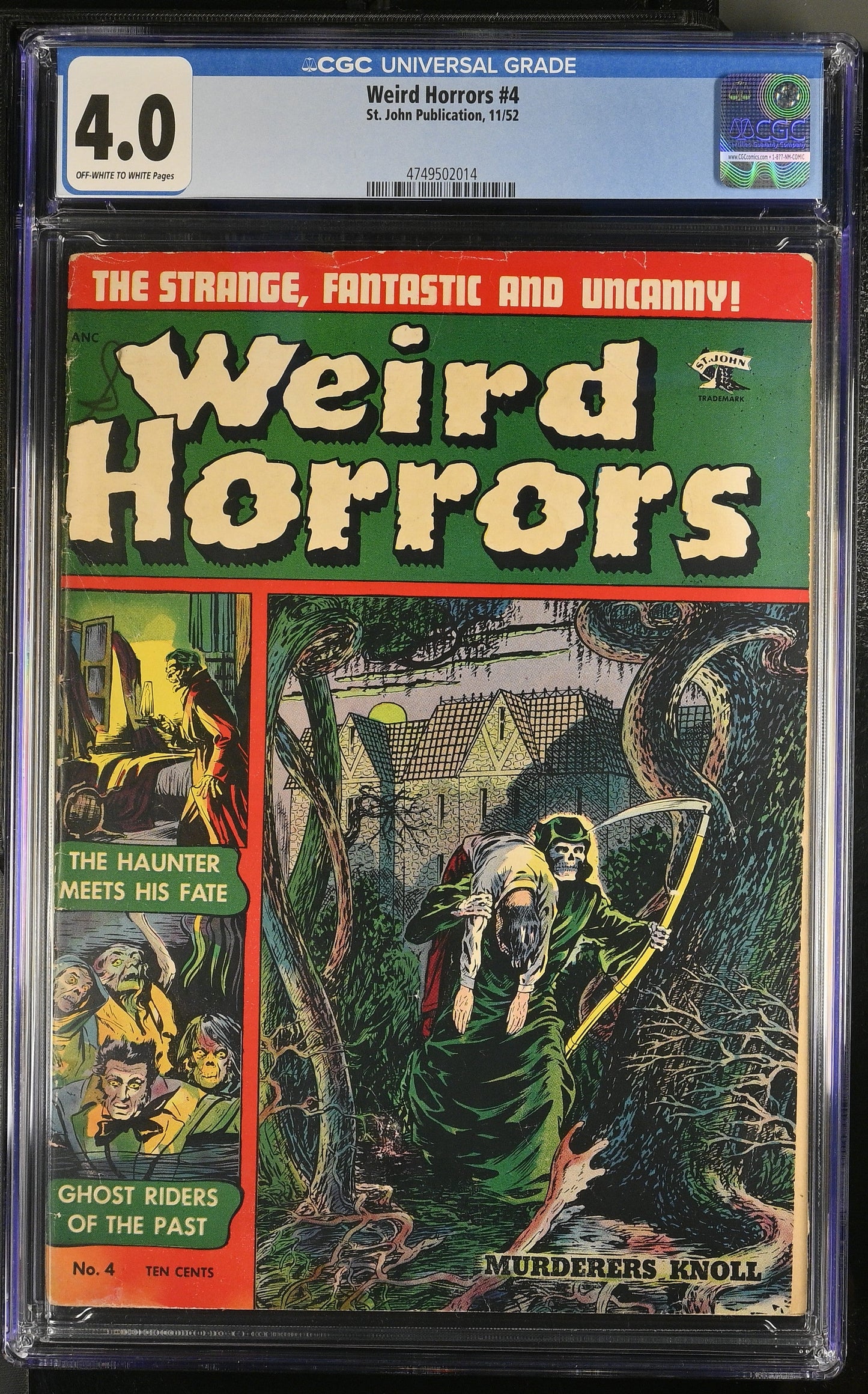 Weird Horrors #4 (1952) Graded CGC 4.0 VG