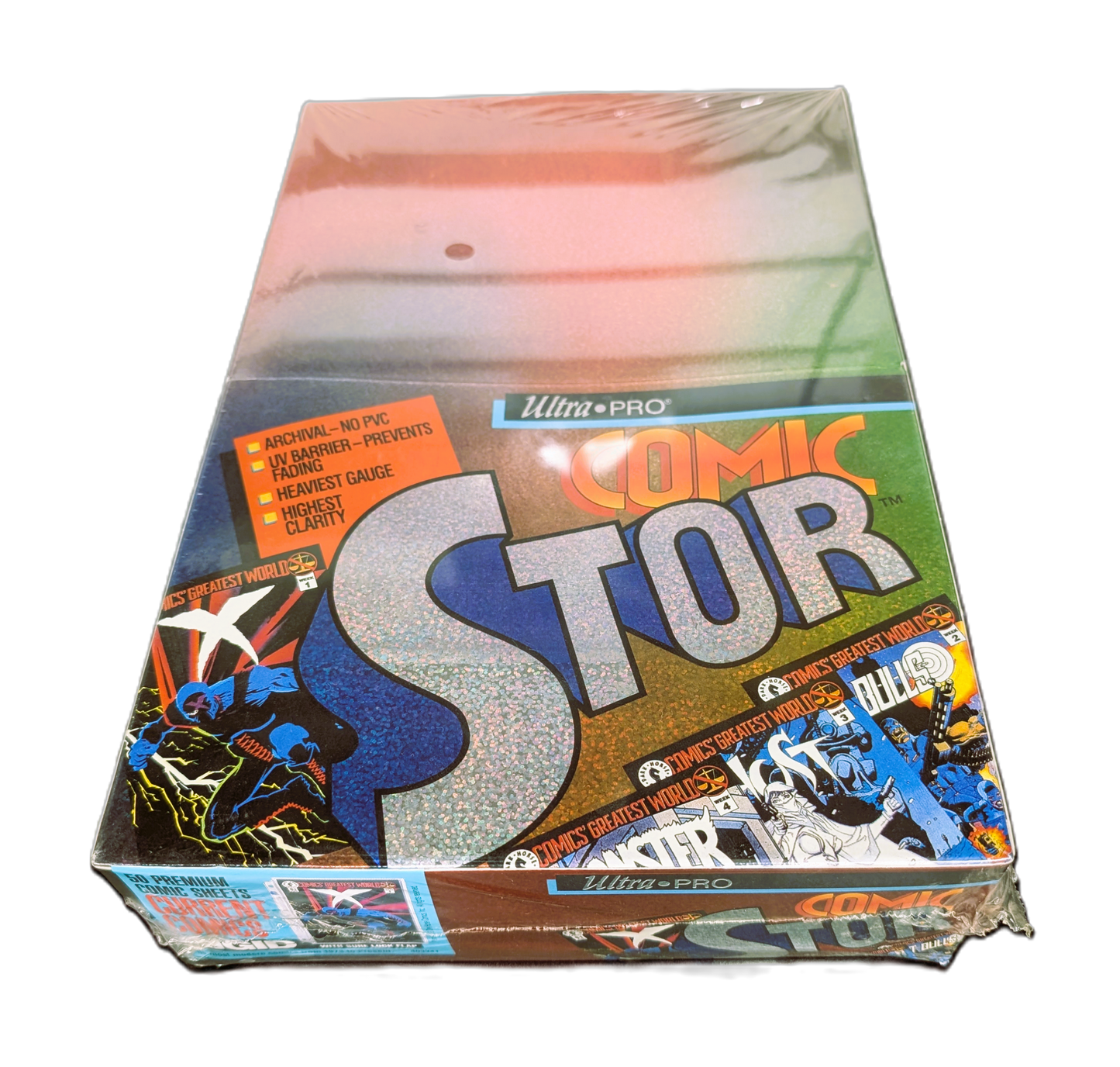 Vintage (1990's) Ultra PRO Current Rigid 3 Ring Binder Comic Book Sleeves - 50 Count Box