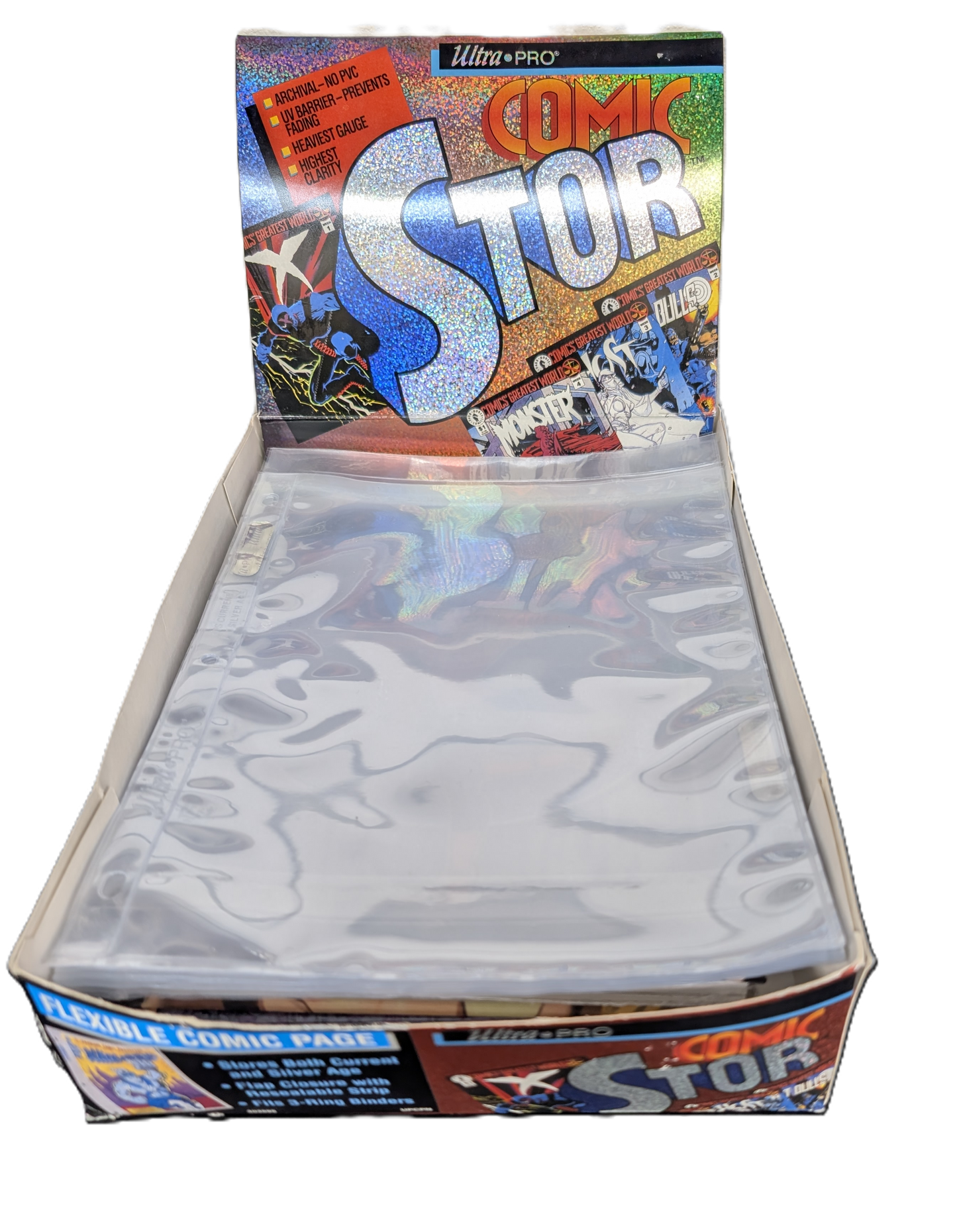 Vintage (1990's) Ultra PRO Flexible 3 Ring Binder Comic Book Sleeves - 100 Count Box