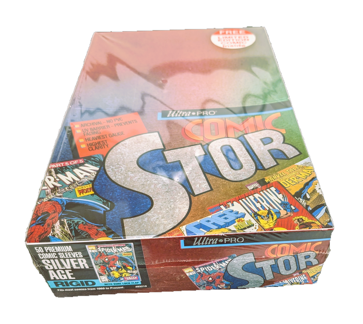 Vintage (1990's) Ultra PRO Silver Rigid 3 Ring Binder Comic Book Sleeves - 50 Count Box
