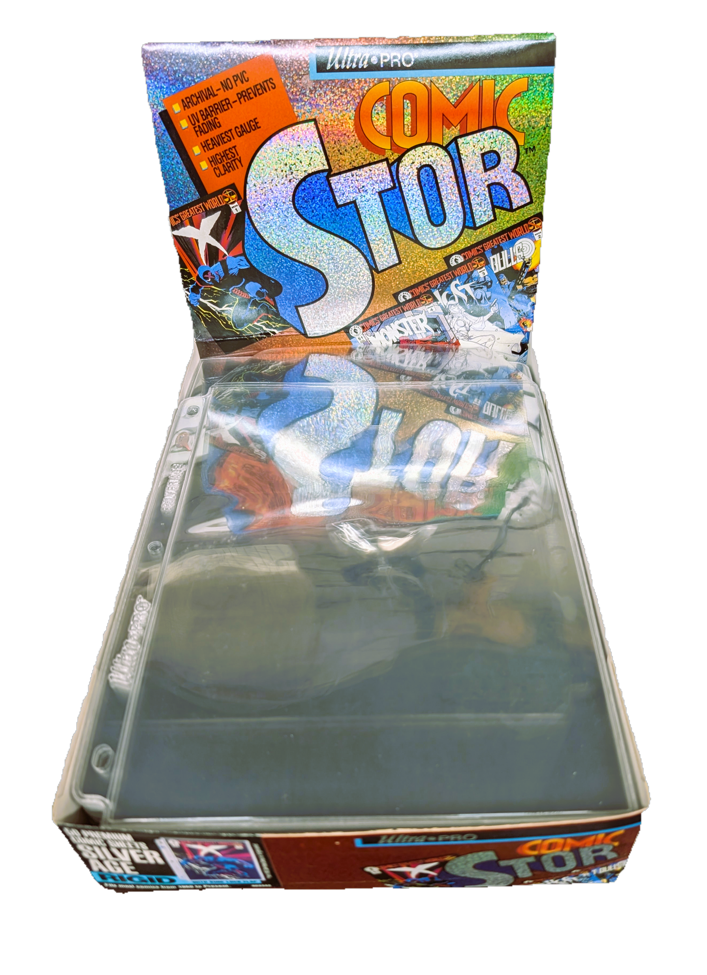 Vintage (1990's) Ultra PRO Silver Rigid 3 Ring Binder Comic Book Sleeves - 1 Single Page