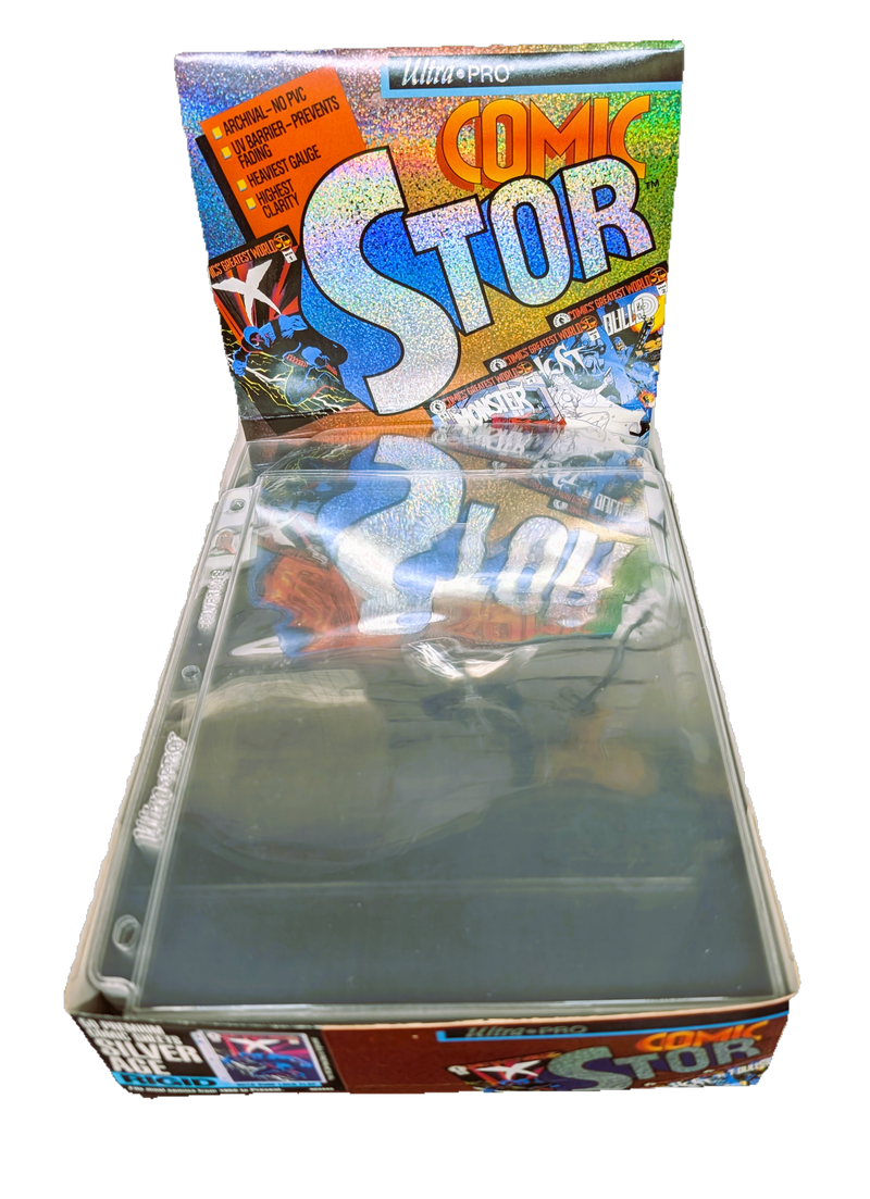 Vintage (1990's) Ultra PRO Silver Rigid 3 Ring Binder Comic Book Sleeves - 1 Single Page