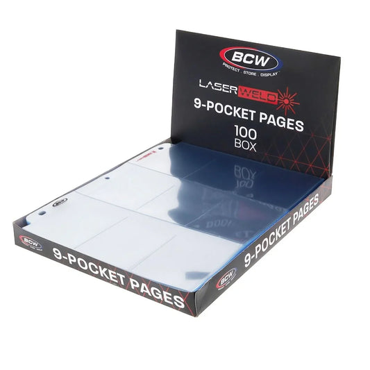 BCW LaserWeld® 9-Pocket Card Page 100 CT. Box