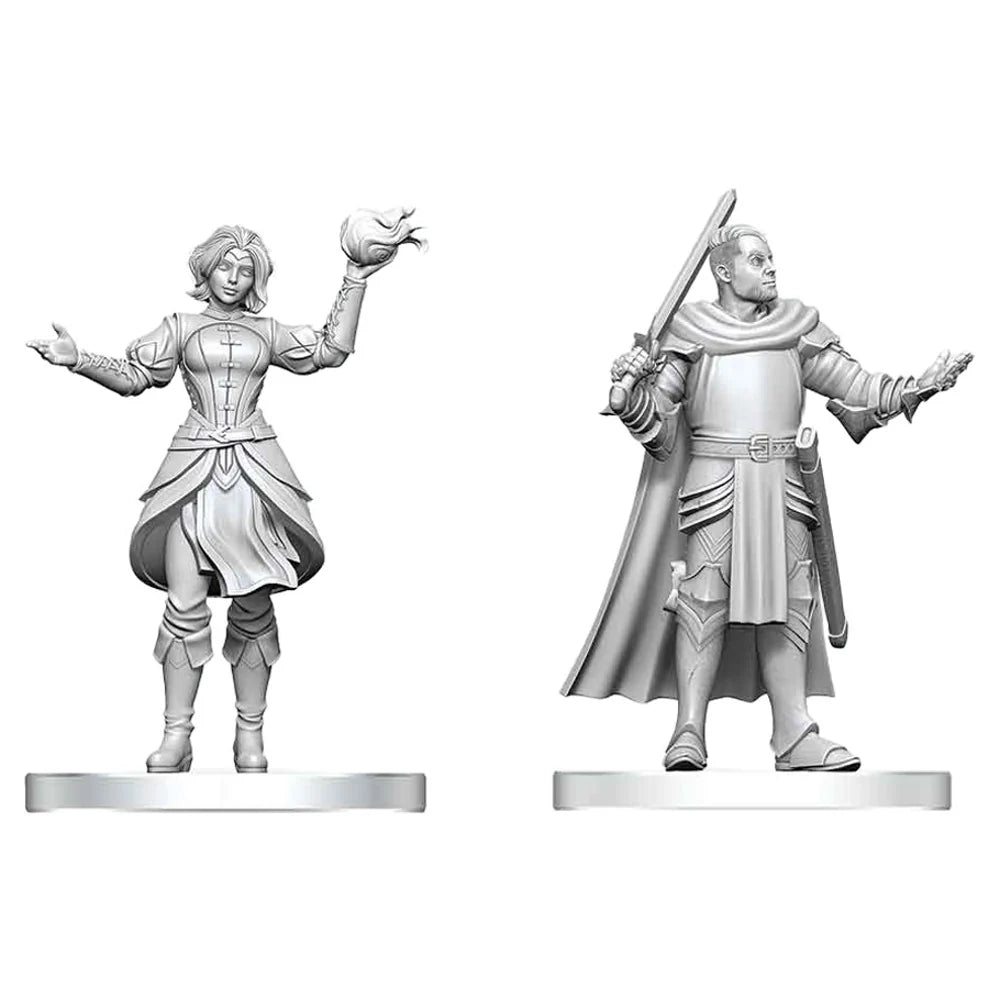Nolzur's Marvelous Miniatures -  Unpainted: Knight & Mage Apprentice