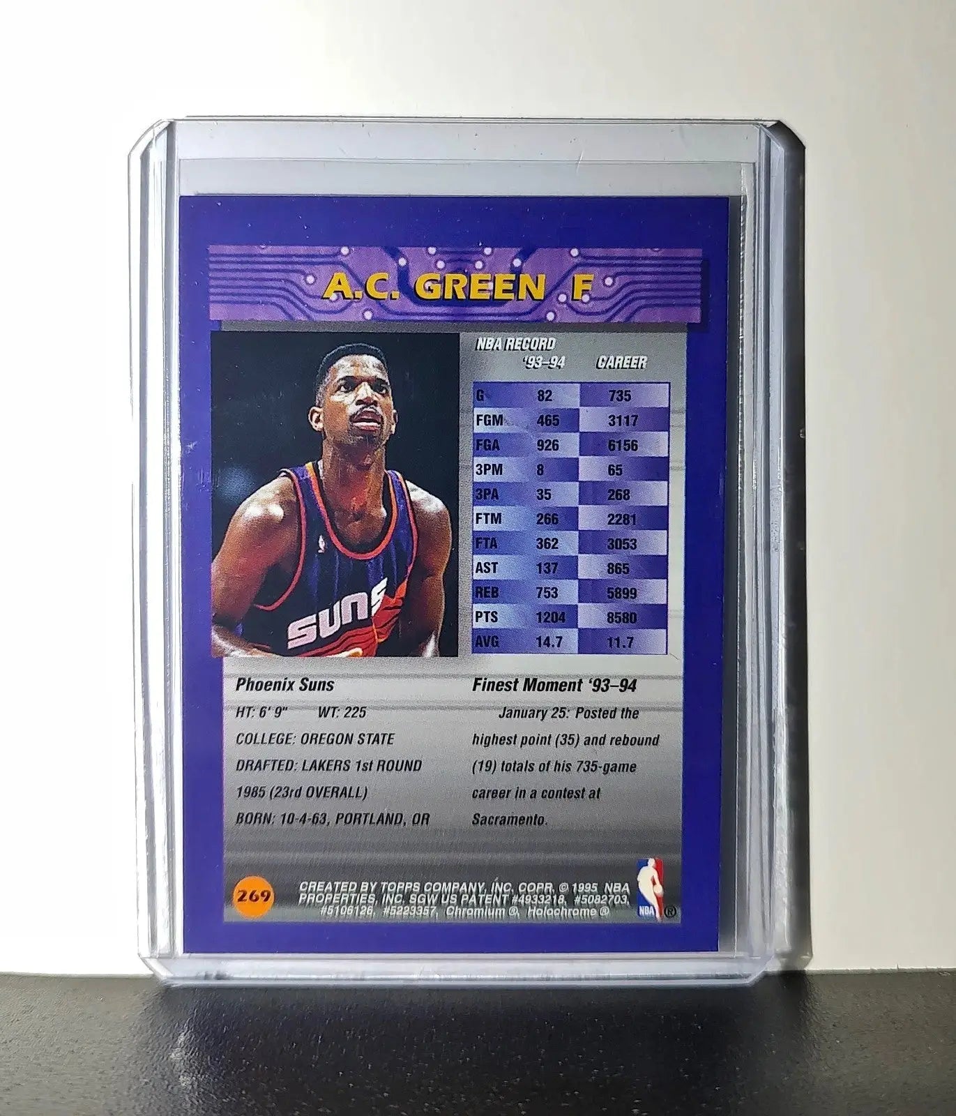 A.C. Green 1994-95 Topps Finest #269 Basketball Card