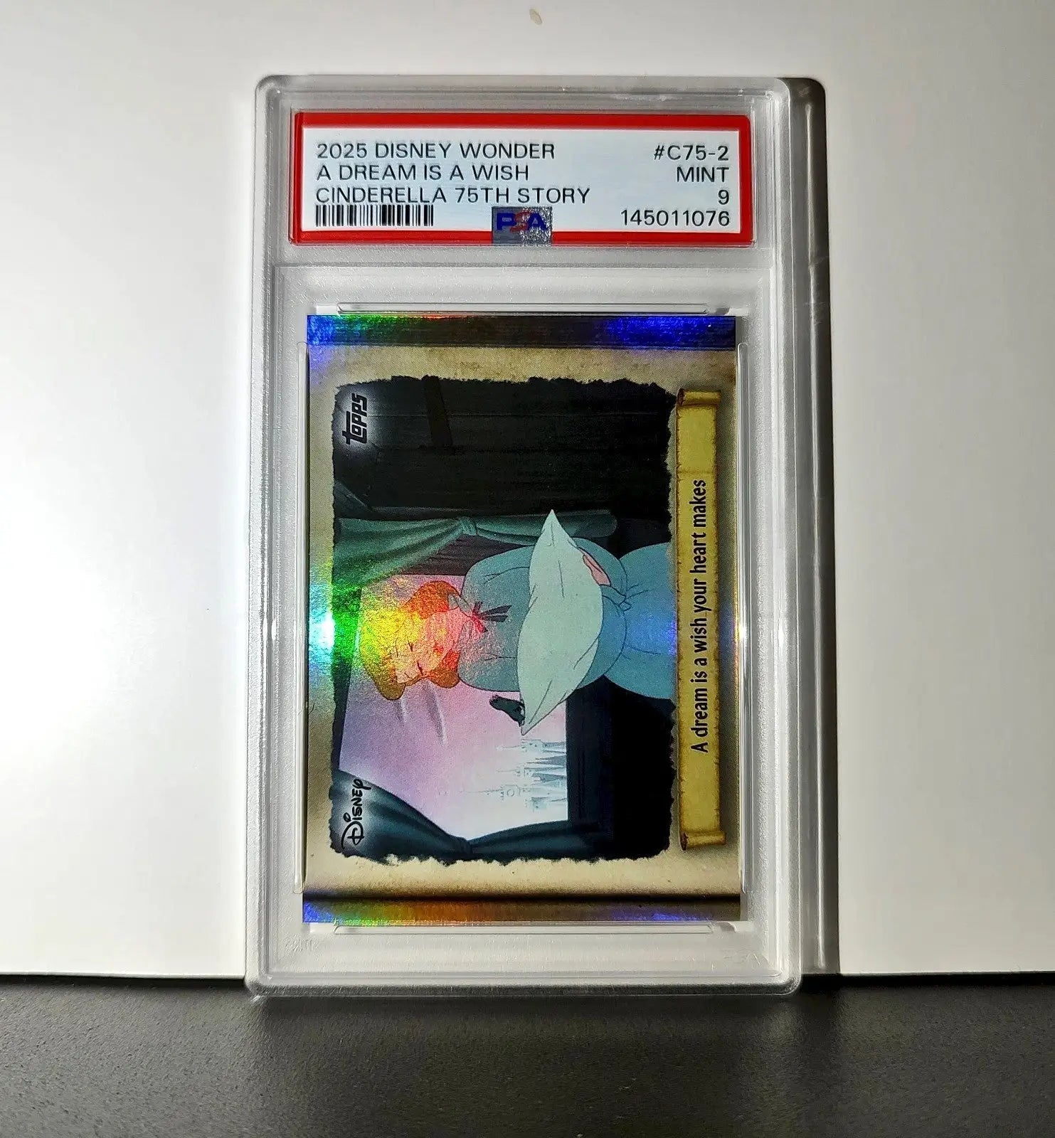 A dream is a wish your heart makes 2025 Topps Disney #C75-2 Cinderella PSA 9 - Non-Sports Card Single
