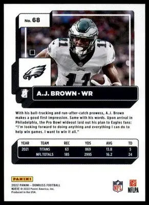 A.J. Brown 2022 Donruss #68 Philadelphia Eagles - Football Card Single