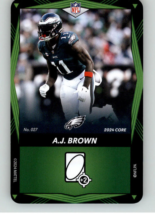 A.J. Brown - 2024 UNO Elite Core Edition - Green - #027 - Football - Football Card Single