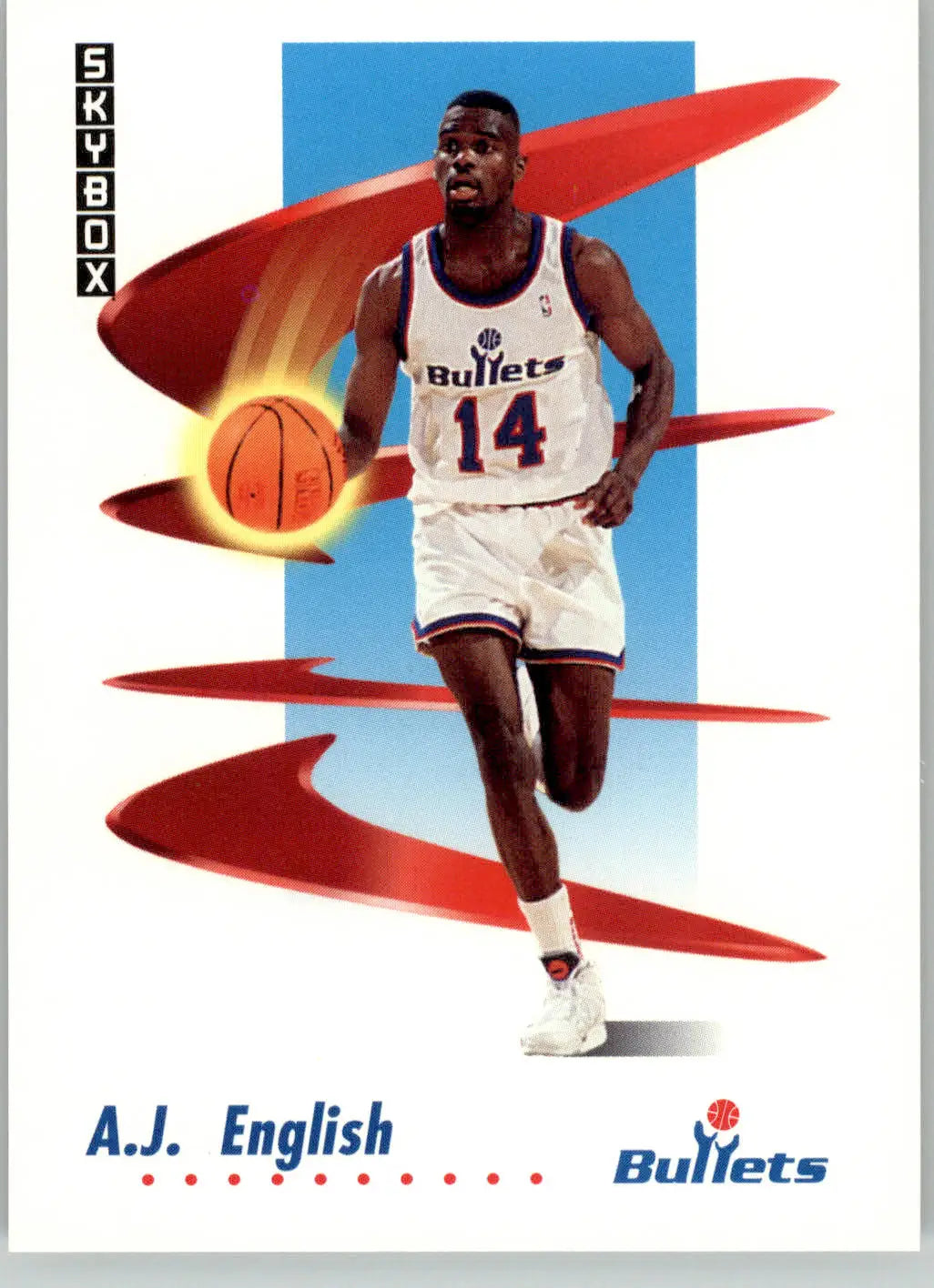 A.J. English - 1991-92 SkyBox - #290 - RC Basketball - Basketball Card Single