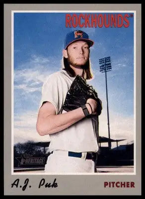 A.J. Puk 2019 Topps Heritage Minor League #47 - Baseball Card Single