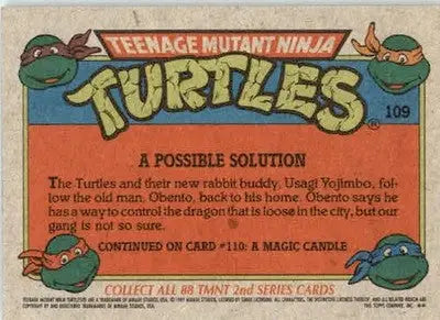 A Possible Solution - 1989 Topps Teenage Mutant Ninja Turtles - #109 - Non_sport - Non-Sports Card Single