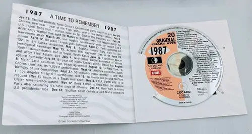 A Time To Remember 1987 CD with EMI Records liner note and 20 Original Chart Hits