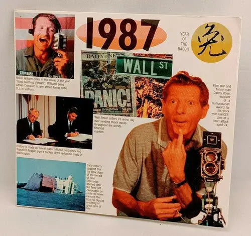 Commemorative 1987 events and figures on A Time To Remember CDCard EMI Records