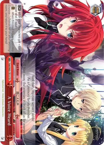 A Voice Heard - Fujimi Fantasia Bunko - FDD/W65-TE13 TD - NM Weiss Schwarz - Non-Sports Card Single