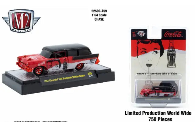 M2 Machines Coca-Cola Release A59 1957 Chevrolet 150 Handyman Station CHASE