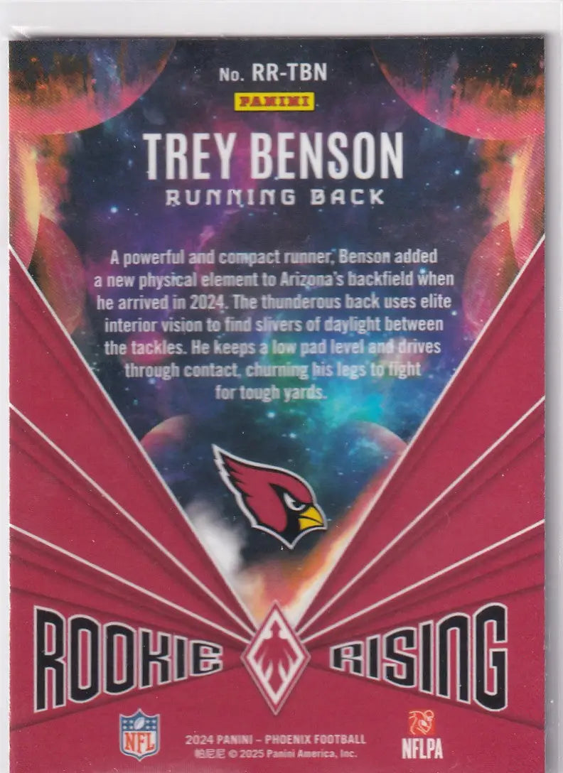 2024 PHOENIX #RR-TBN TREY BENSON ROOKIE RISING HYPER- ARIZONA CARDINALS