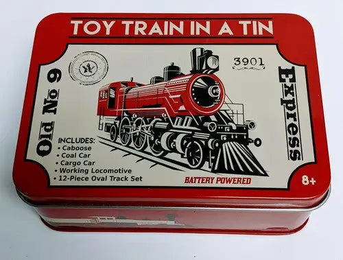 Toy Train In A Tin Box -16Pc Old No 9 Mini Locomotive #3901 Complete Se ID:34676 - Action Figure & Toy