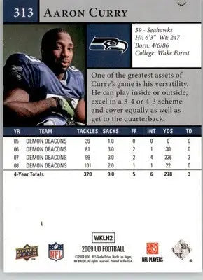 Aaron Curry - 2009 Upper Deck - #313 - RC Football - Football Card Single