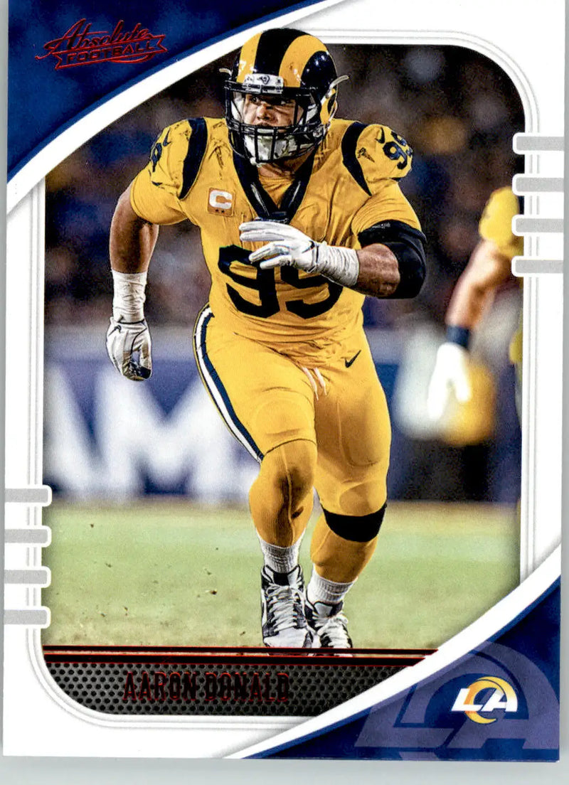 Aaron Donald - 2020 Panini Absolute - #61 - Red Football - Football Card Single